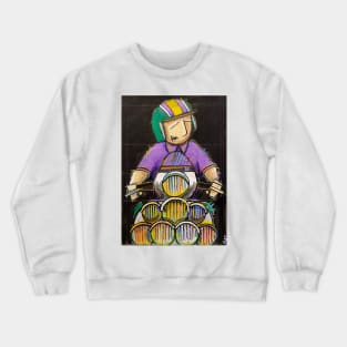 Retro Scooter, Classic Scooter, Scooterist, Scootering, Scooter Rider, Mod Art Crewneck Sweatshirt